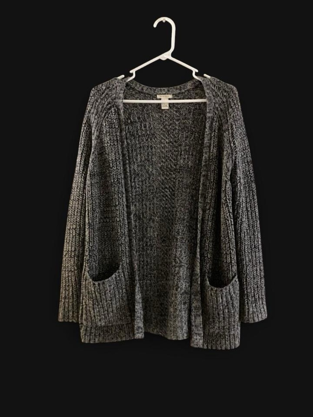 Forever 21 Open-Front Heathered Gray Cardigan